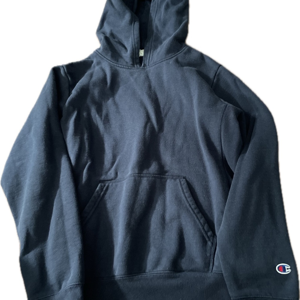 xl youth hoodie champion navy blue
